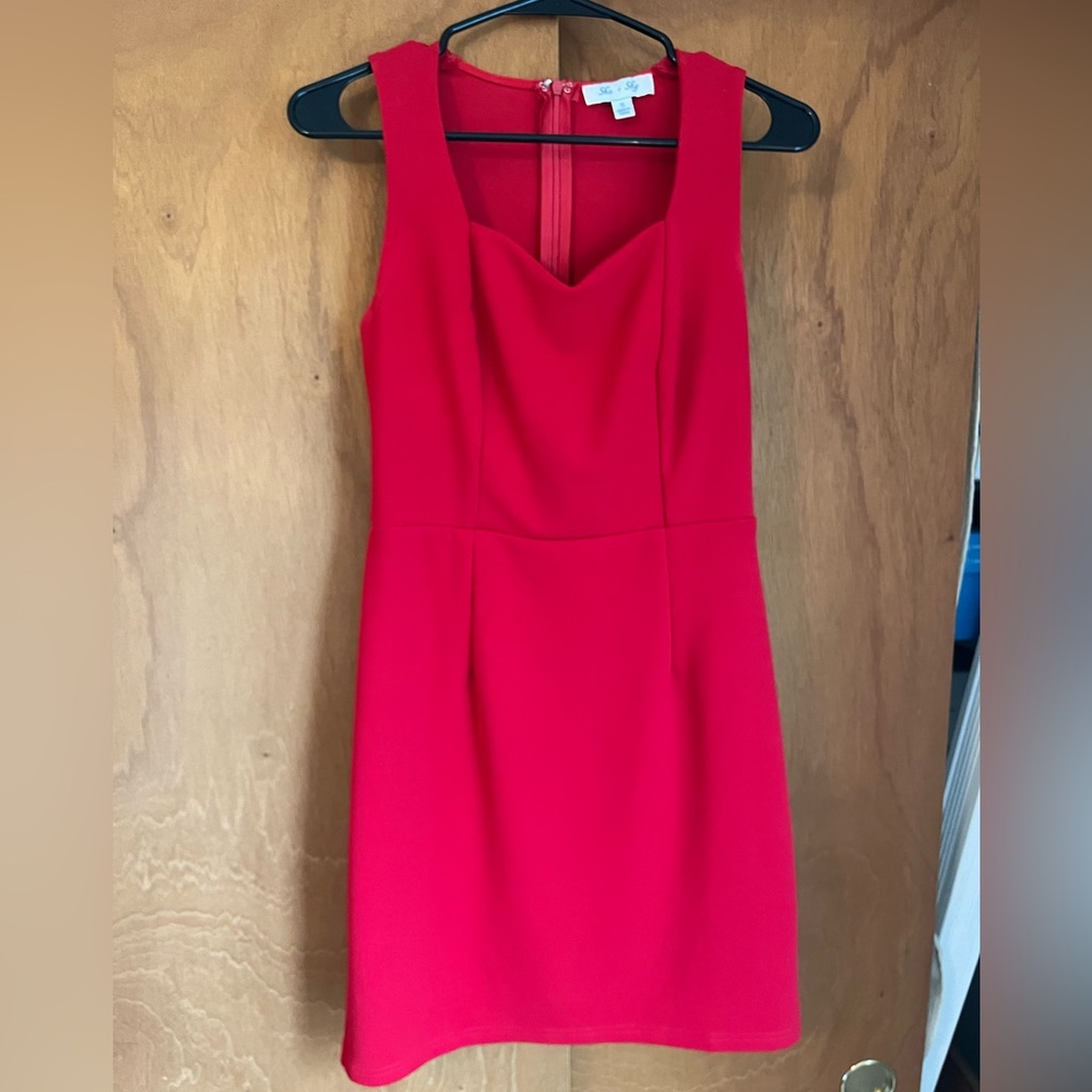 She + Sky Red dress